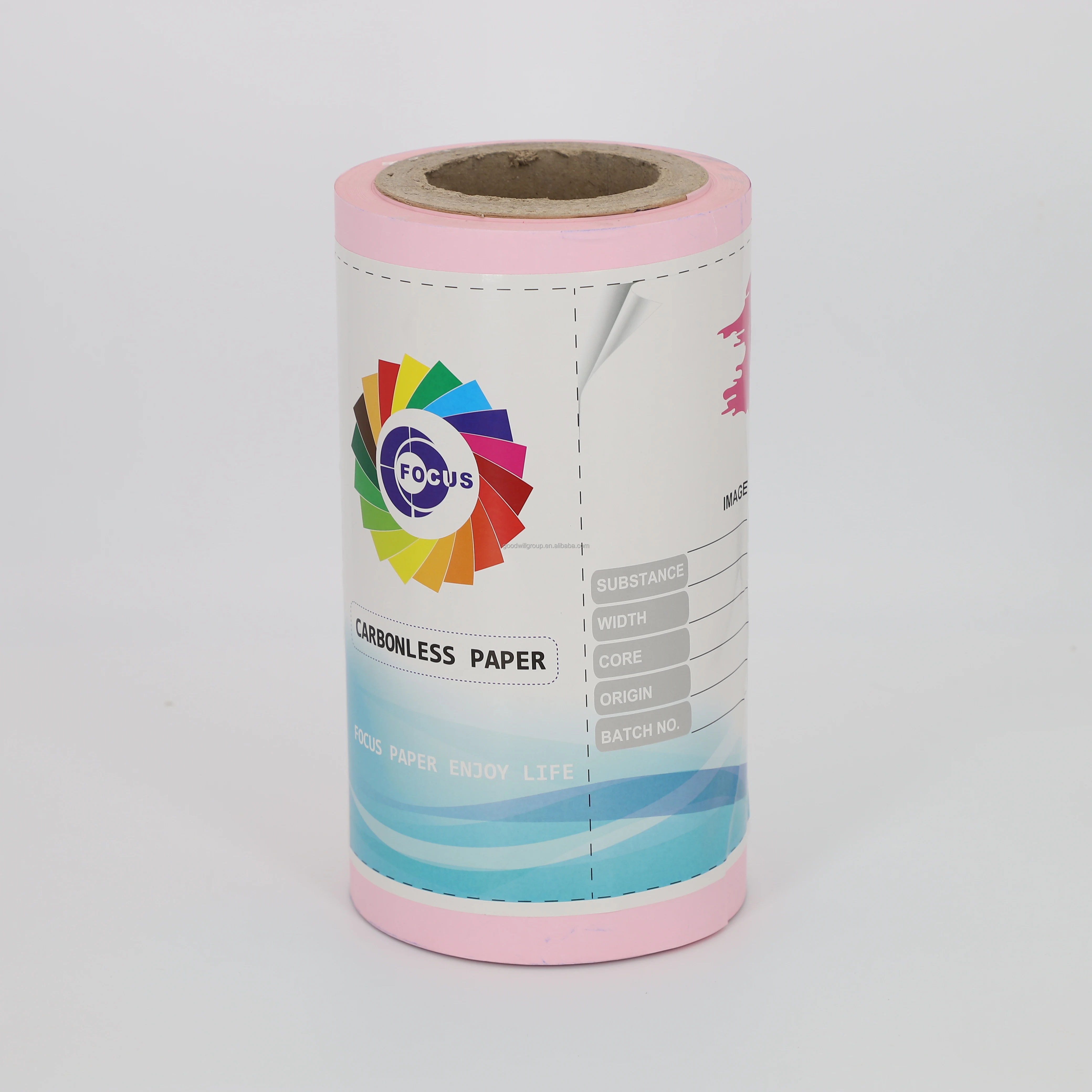 China Manufacturer Carbonless/ NCR Paper 100% virgin wood pulp high smoothness/ black/blue 2-7ply fax Paper jumbo roll