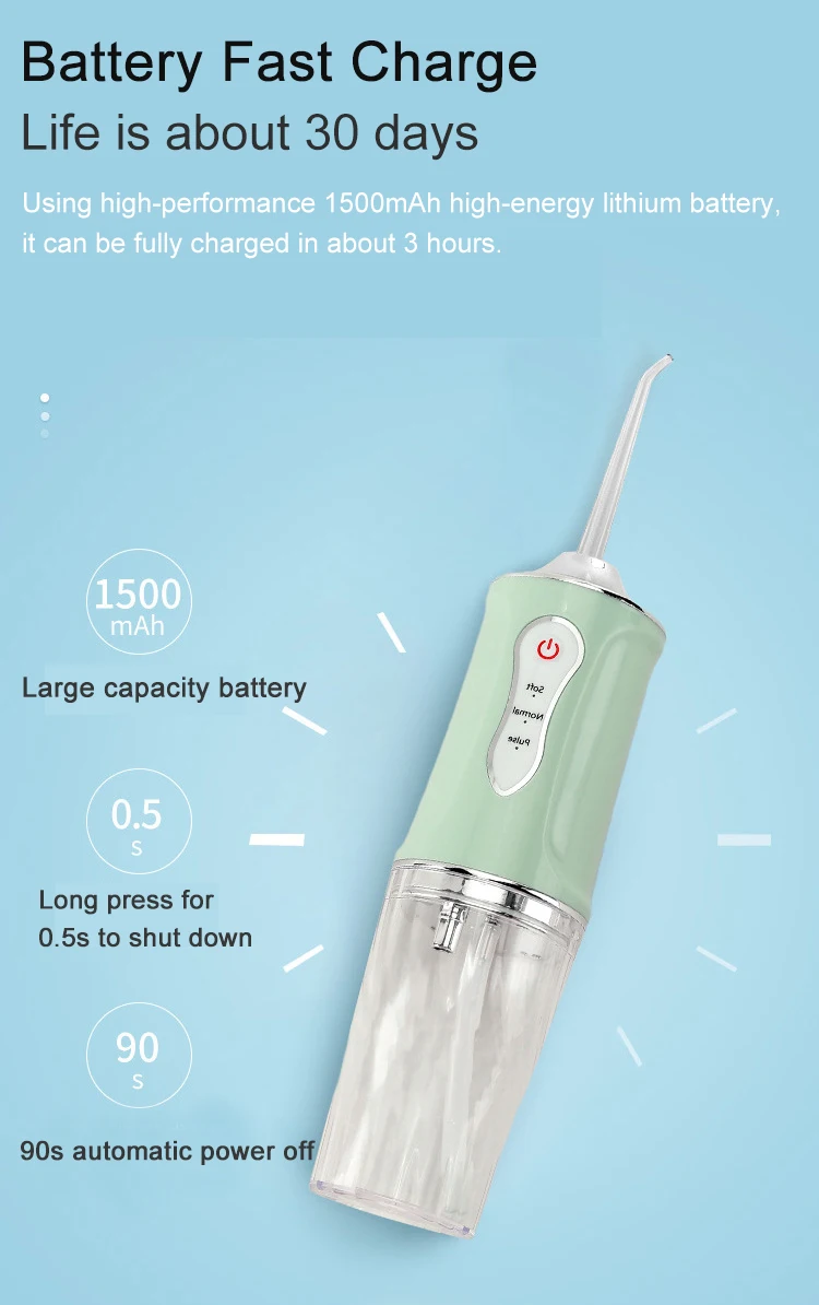 Hot Sales Dropshipping Cordless Electric Usb Rechargeable Mini Portable Water Flosser