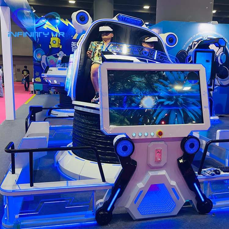 Virtual Reality 9D 2 Seats 360 Degree Rotating 9d VR Cinema Virtual Reality 3D Videos VR Arcade Game Machine Wholesale VR