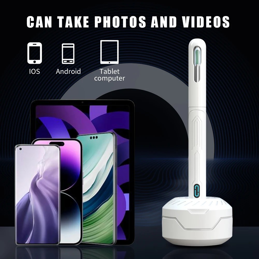 NK3 Pro Ear Cleaner Wireless Ear Wax Removal Tool with Camera LED Light Wireless Otoscope Smart Ear Cleaning Kit Best Gift