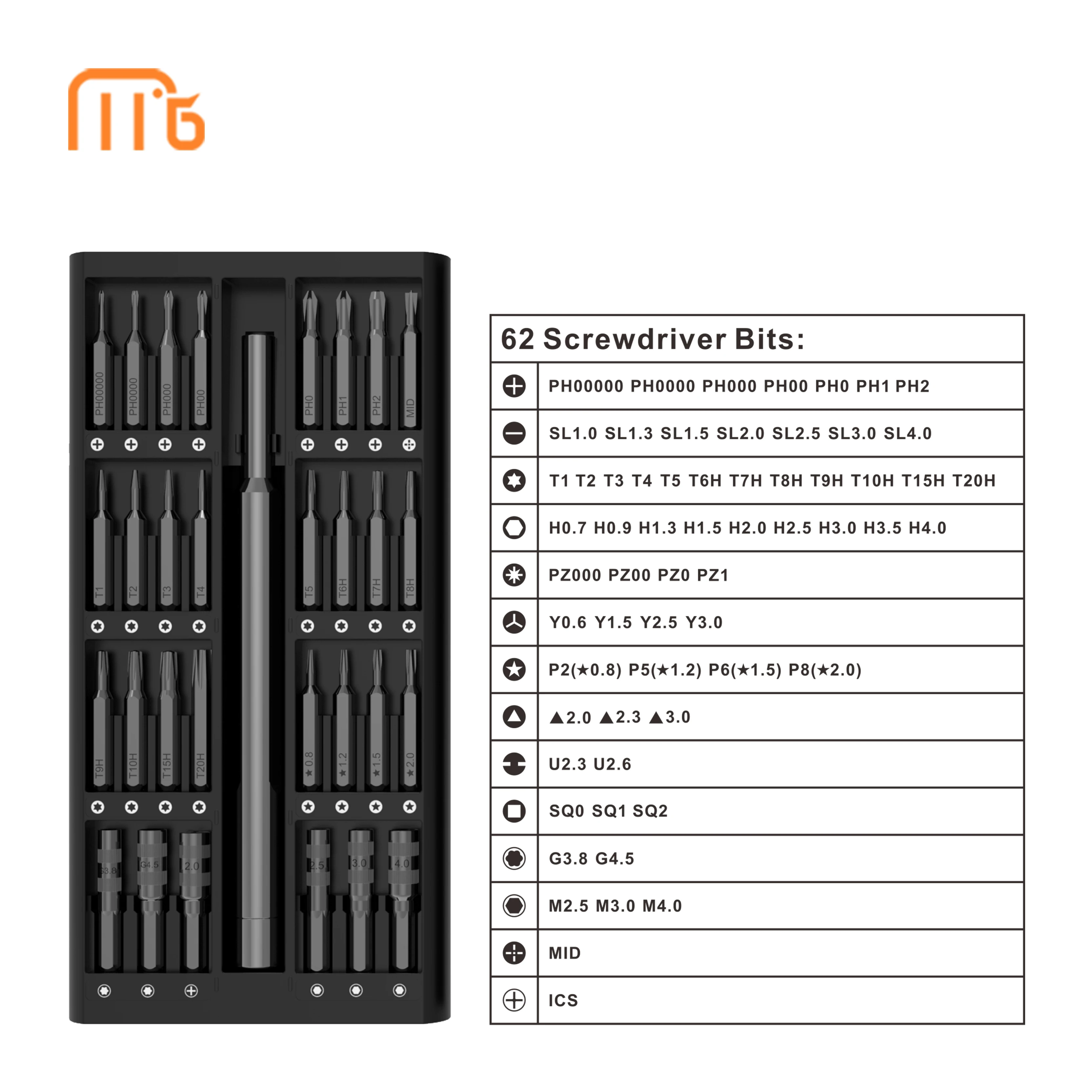 MingTu 63 in 1 Precision Screwdriver Set Compatible for Computer  Laptop PC iPhone iPad MacBook Tablet  Cell Phone  Xbox Ps4,