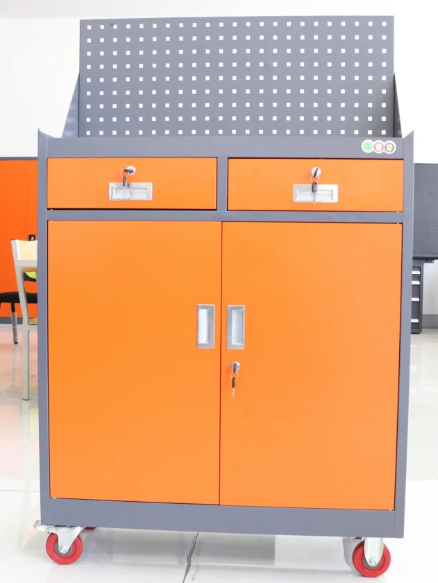 Double door garage cabinet workshop heavy duty safety storage cabinet metal tool cabinet