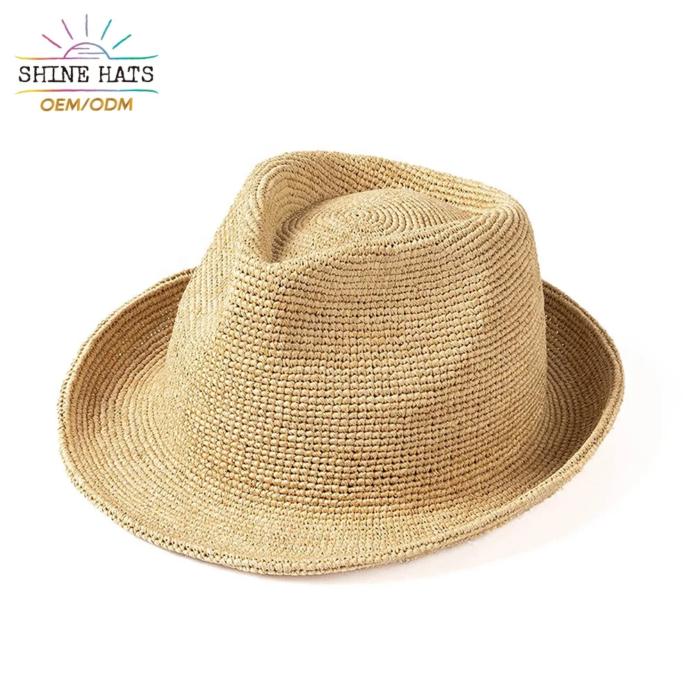 Shinehats 2024 OEM Fashion Sun Crochet Beach Summer Design Sombrero Women Raffia Panama Top Unisex Straw Hats