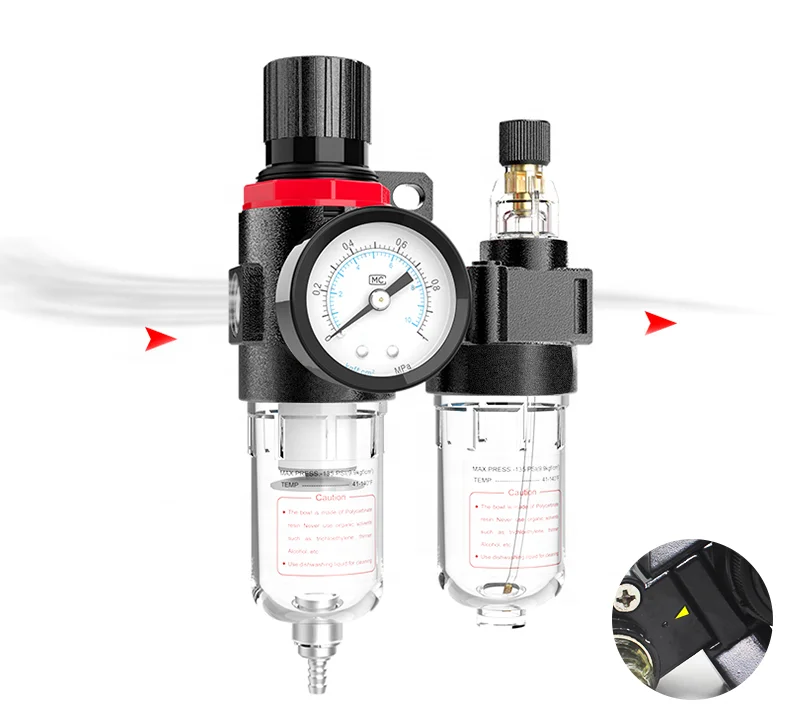 Air compressor oil-water separator filter AFC/AFR/AR2000 air source processor pressure reducing and regulating valve