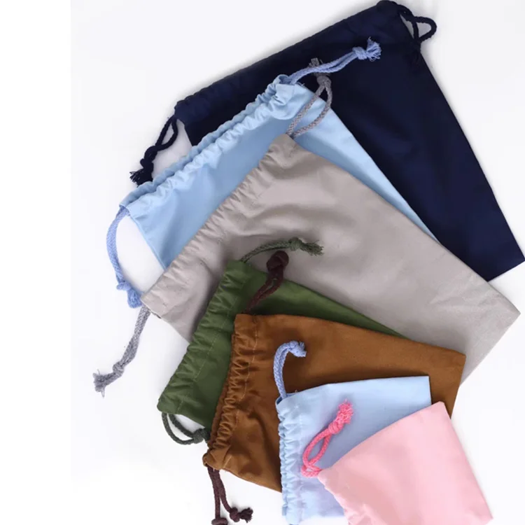 Custom logo high quality draw string calico canvas polyester flat backpack promotional drawstring bag for packaging jewelry