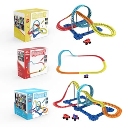High Quality Track Toy Set 200 PCS Flexible Race Track Play set with Tracks 2 Race Cars