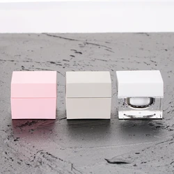5g acrylic uv gel gel container square plastic nail polish cosmetics cream empty jar