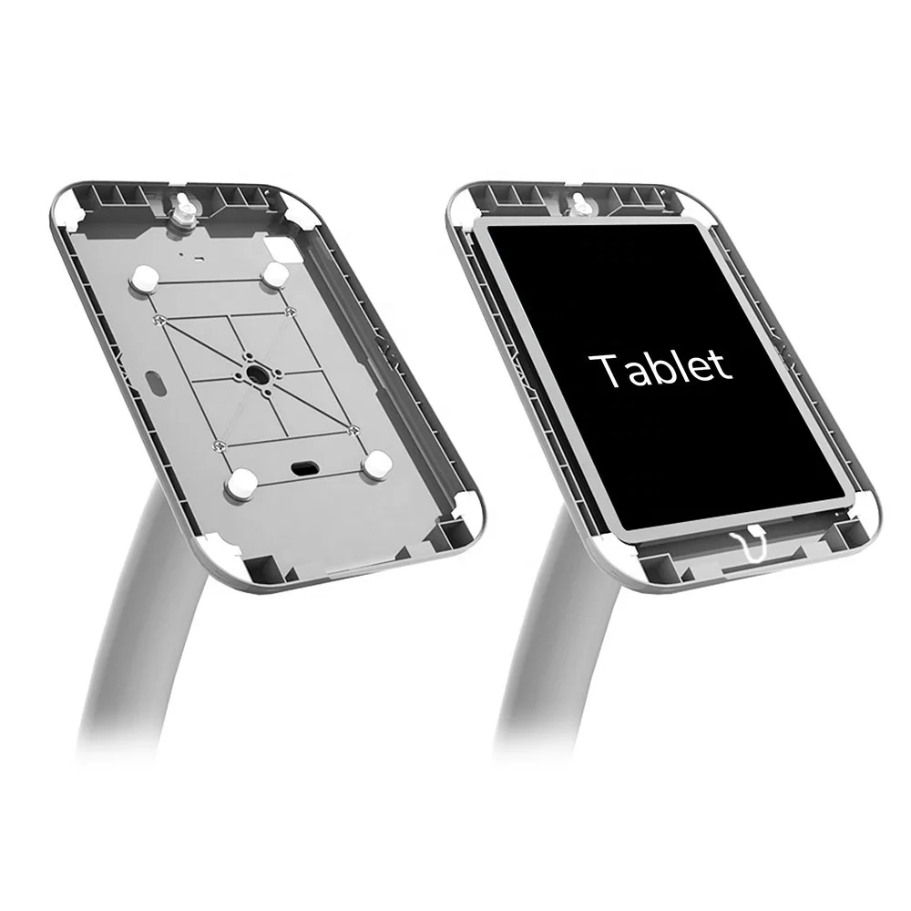 Art Lockable Floor Stand For iPad 10.2 inch 9th 8th 7th Gen Security Enclosure Home Button Covered Charging Tablet In Enclosure