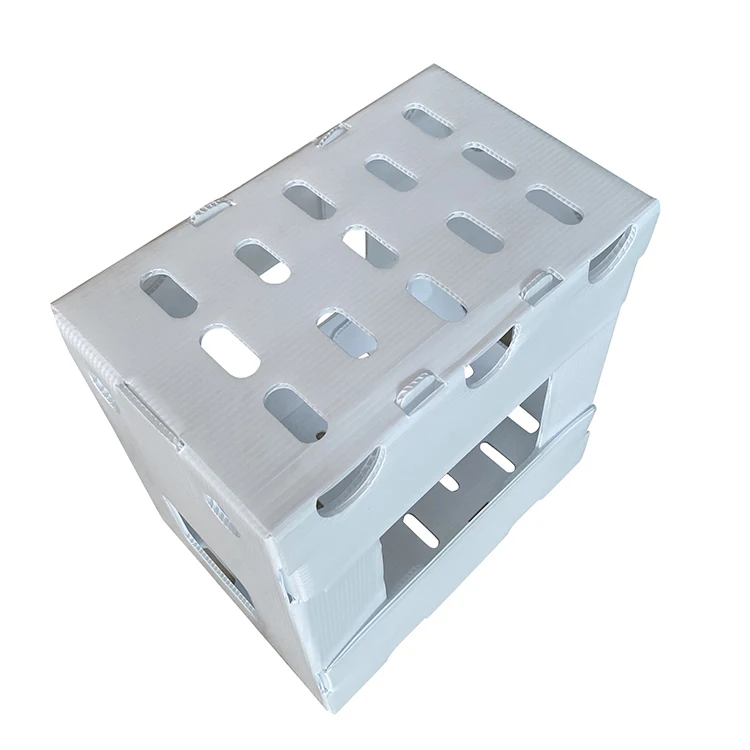 Custom colorful foldable stackable waterproof plastic hollow corrugated sheet board pp turnover box