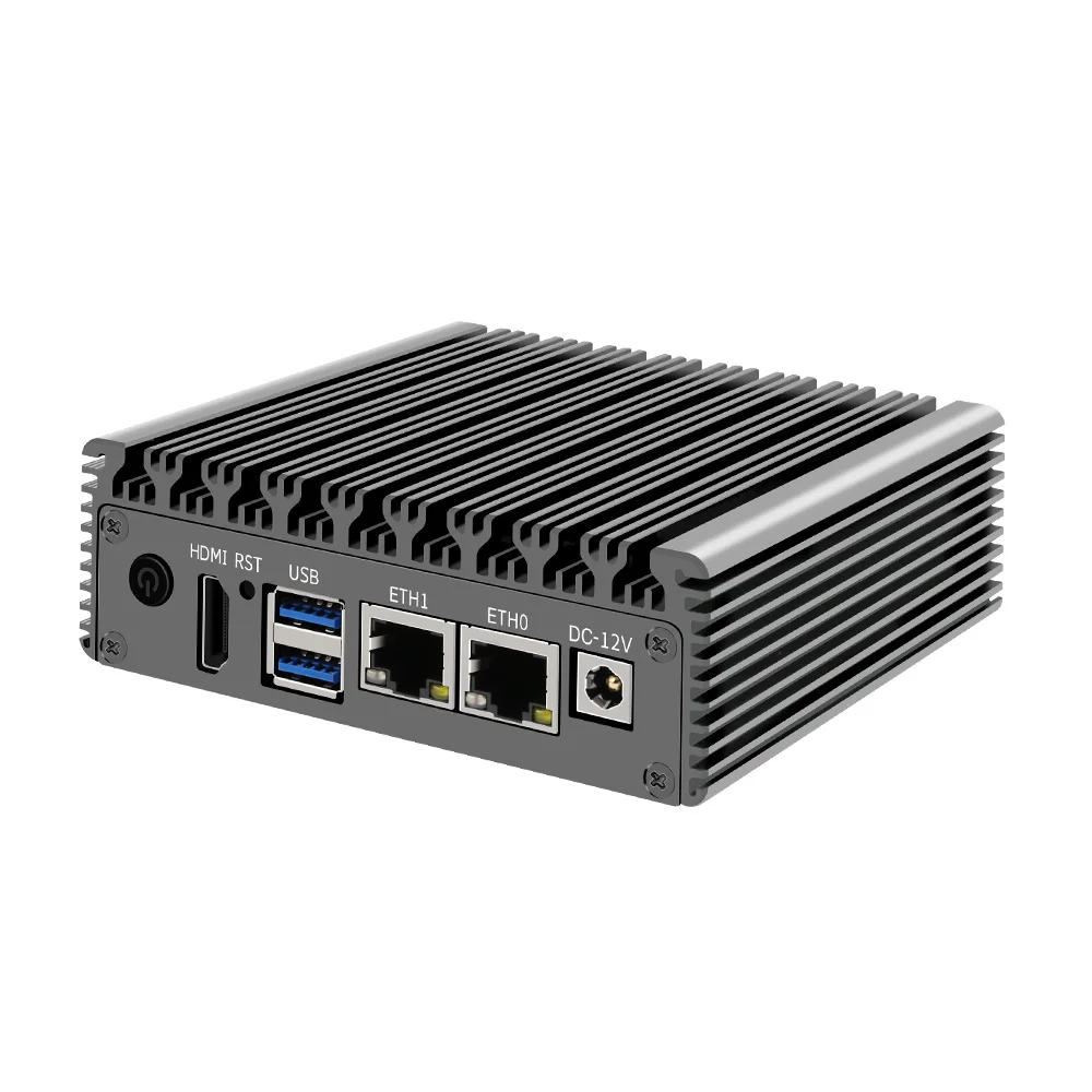 X86 Industrial Soft Router J4125 N4000 J4105 Quad Core Fanless Mini PC 2x i226-V 2.5G Nics  NVMe 2xUSB3.0 Firewall Computer PC