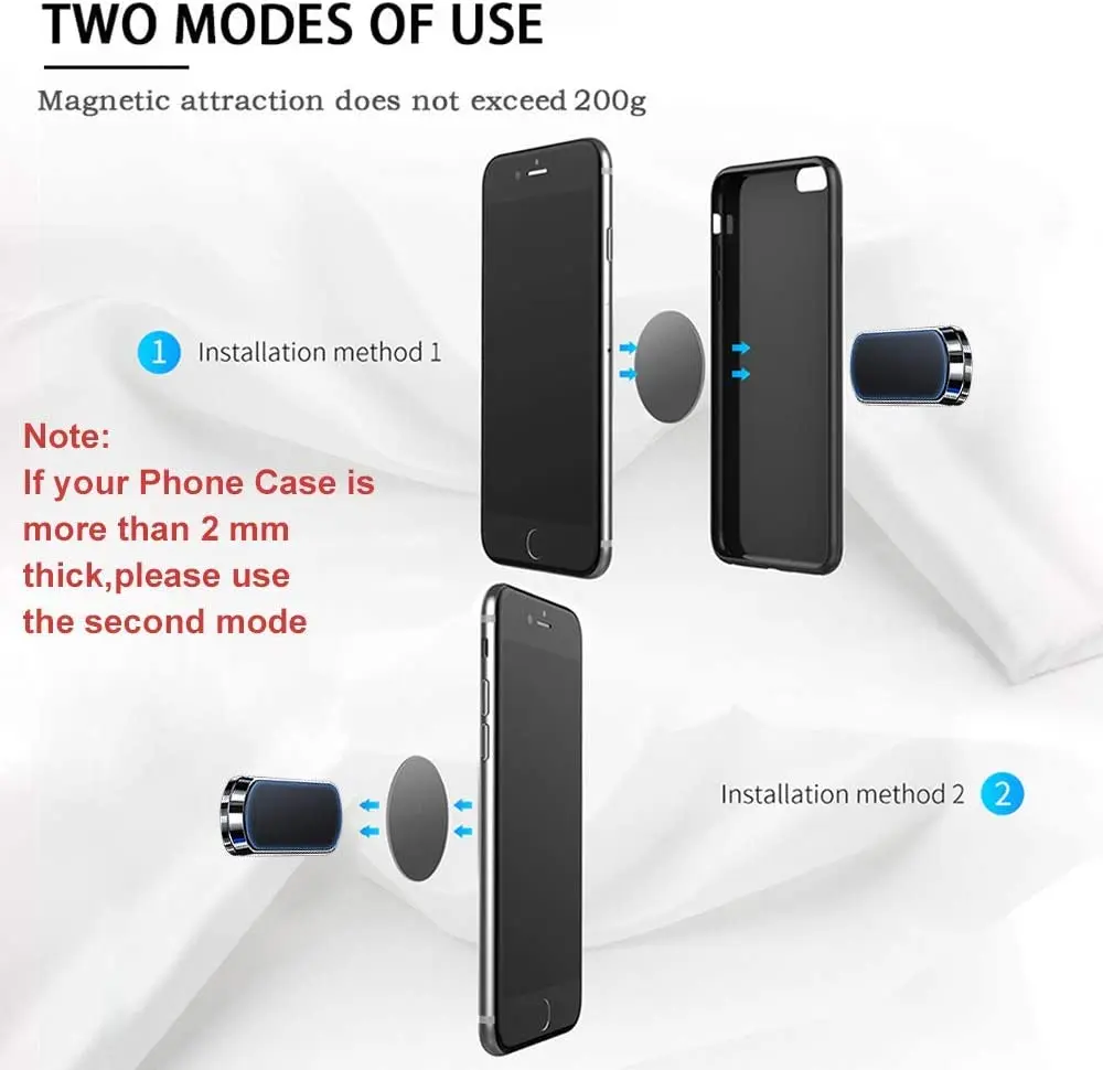 PUERXIN Magnetic Cell Phone Holder Car Mount