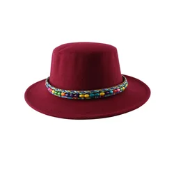 Популярная шляпа с плоским верхом, женская модная шляпа wind national, осенне-зимние фетровые шерстяные шляпы федоры