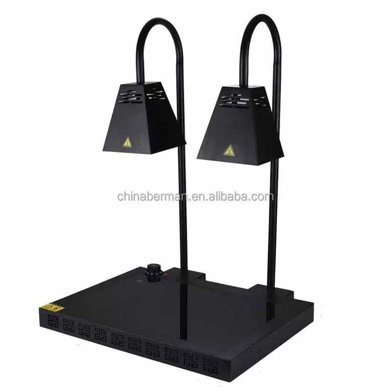 New item hotel black modern electric buffet display food warmer infrared lamp for restaurant