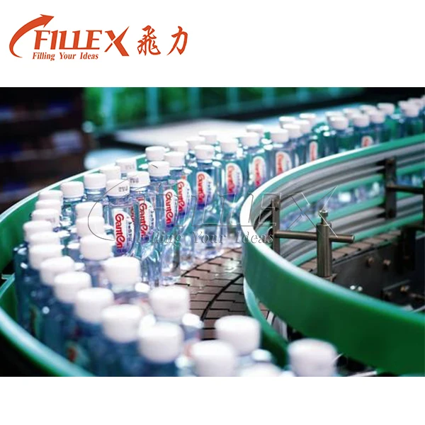 empty bottle filled bottle chain conveyor system
