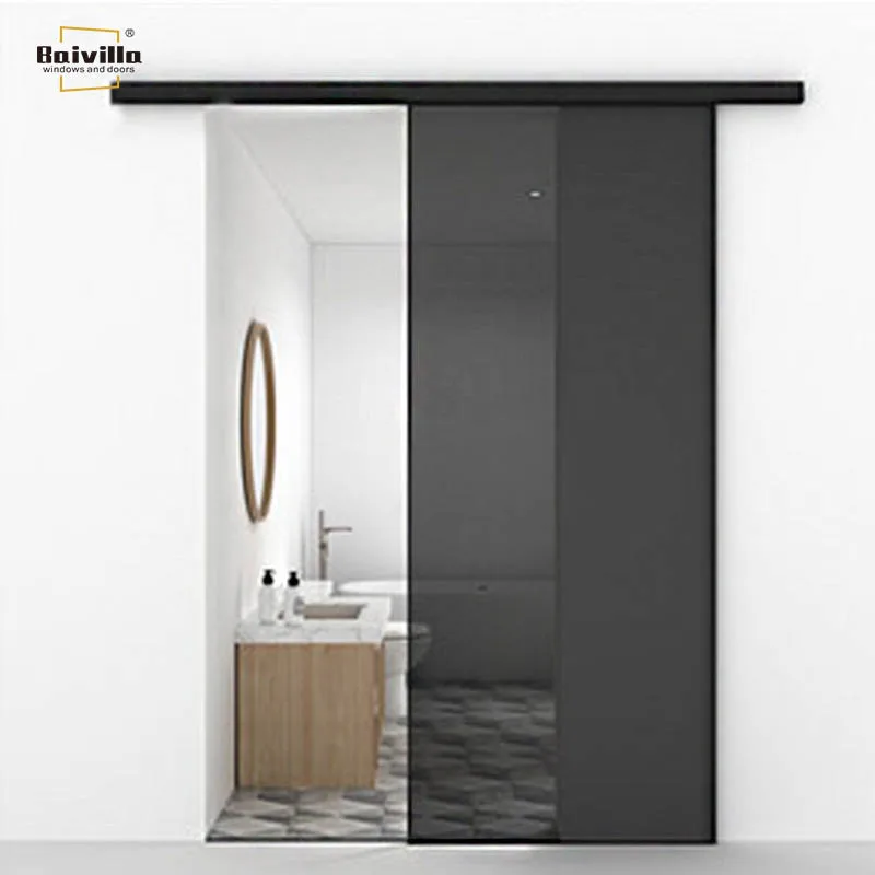 Interior House Aluminium Sliding Door Glass Sliding Barn Door