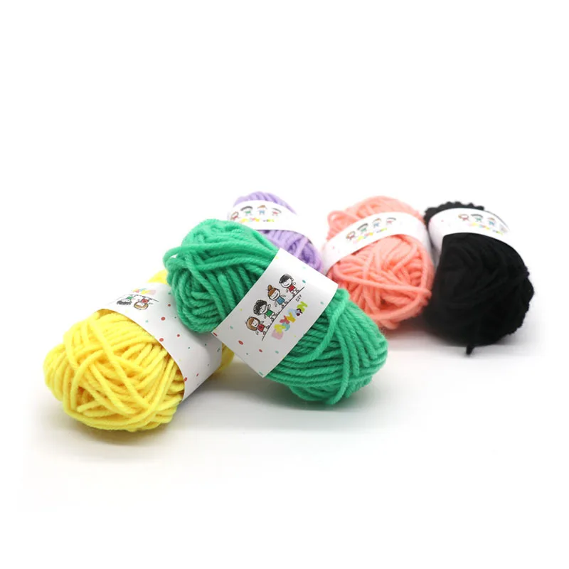 12 color DIY Creative handicraft Color wool for children Wool Yarn Hand Knitting Yarns 300g/piece
