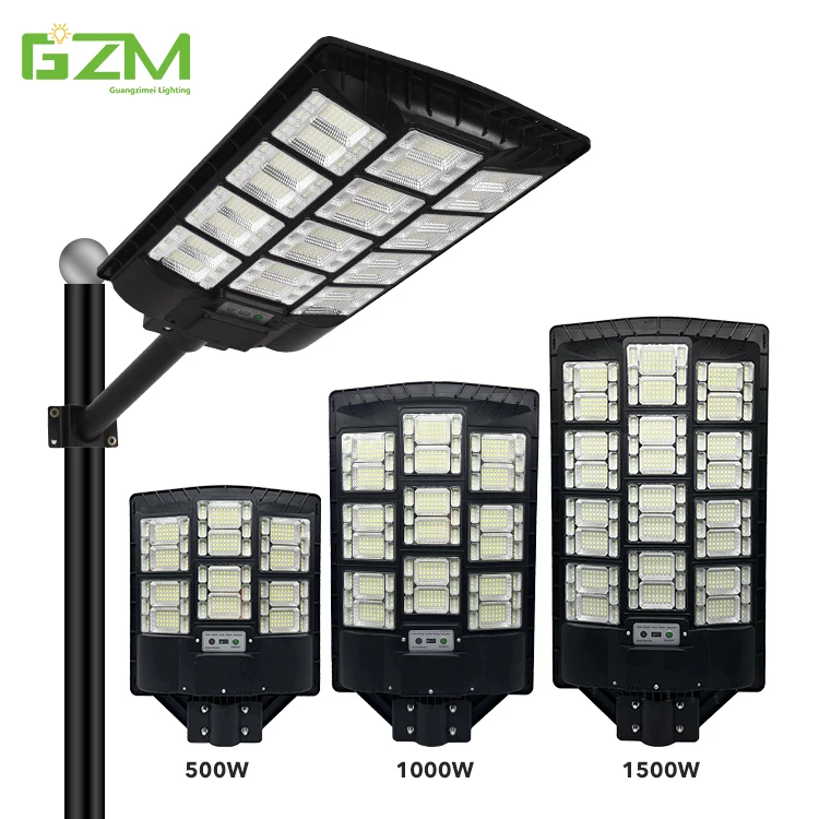 500w 1000w 1500w motion sensor intelligent remote control household outdoor super bright waterproof solar street light