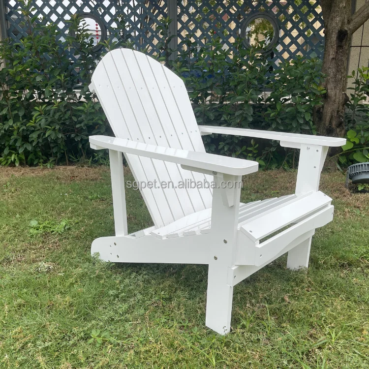 Outdoor Beach Patio Garden Foldable Colorful Waterproof Wood Folding Adirondack Chair With Ottoman Logo Optional