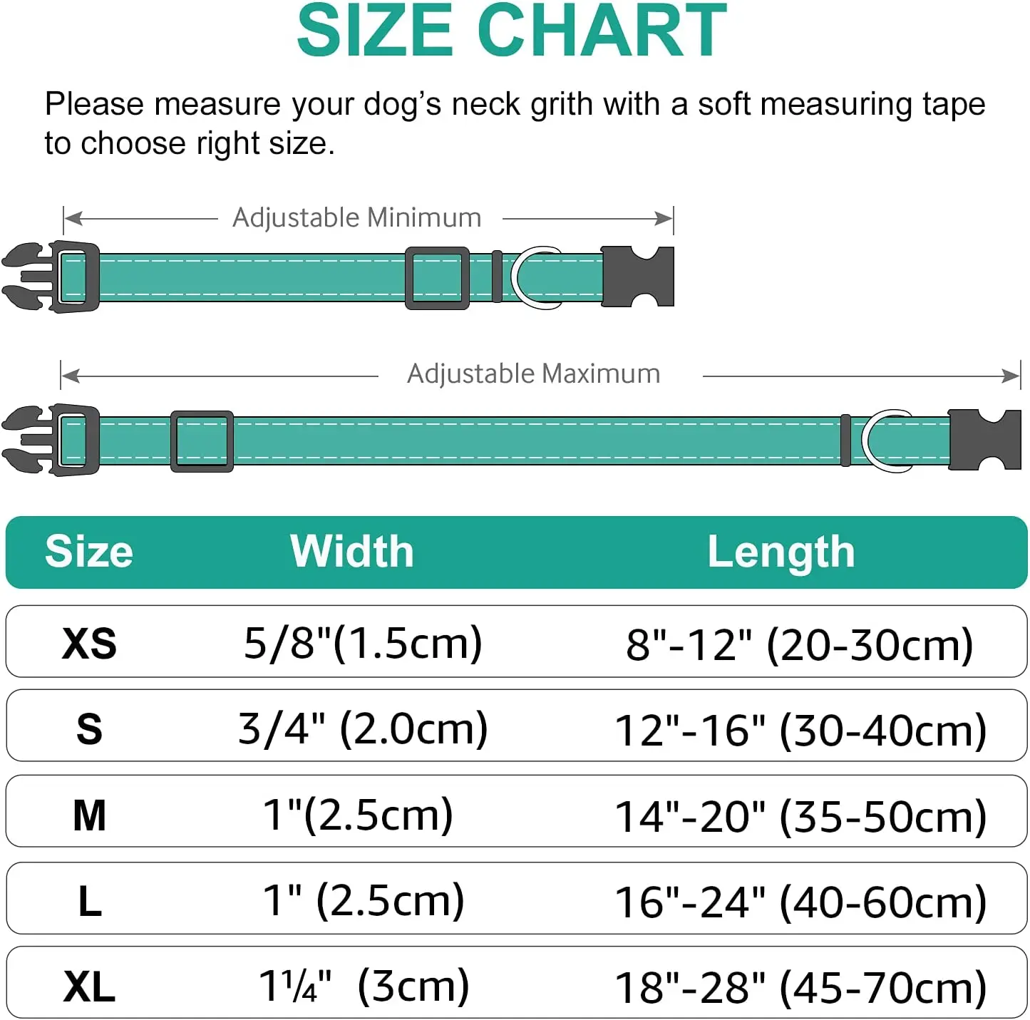 Adjustable Soft Neoprene Padded Breathable Nylon Reflective Pet Dog Collar Suitable For Small, Medium, Large dogs