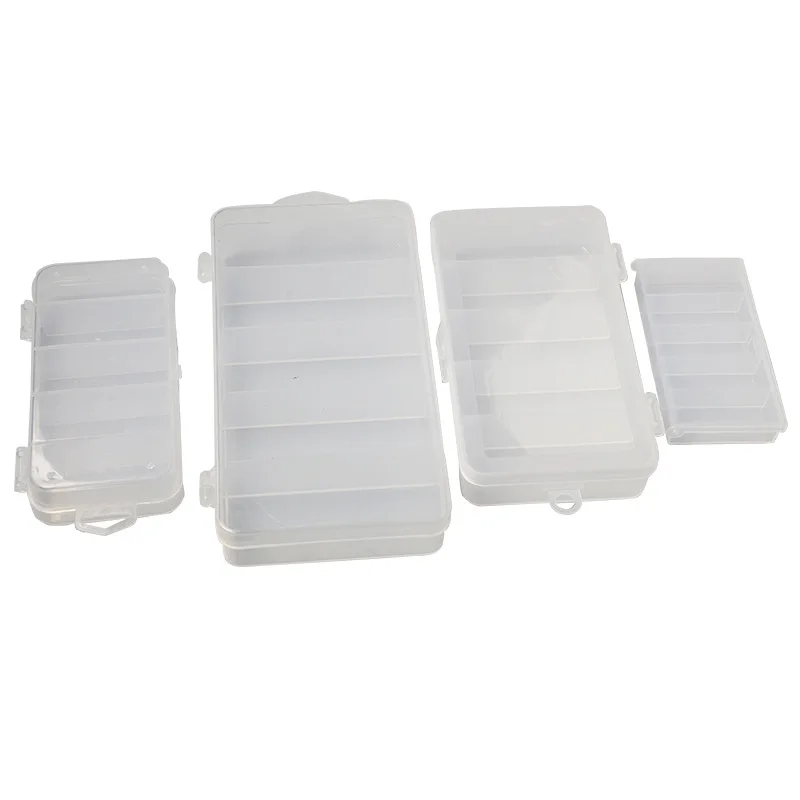 JETSHARK Wholesale Multifunction five grids Lure Hook Boxes Clear Hard Plastic Fishing Tackle Accessory Box