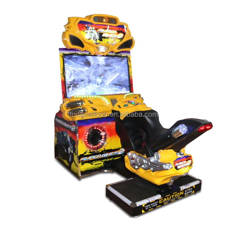 Toda 42 inch Coin Operated Games motorcycle arcade racing machines for game center FF motor