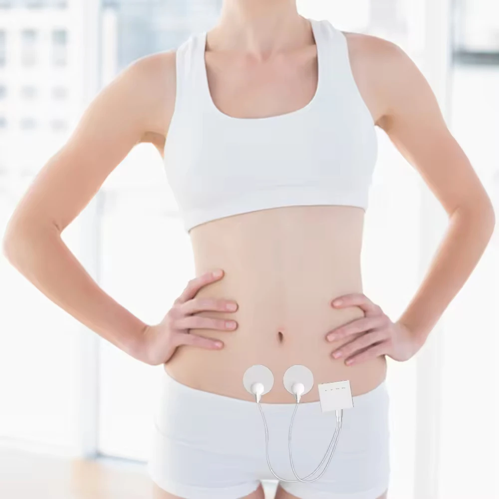 Customizable Portable Low Frequency Muscle Stimulation Dual Channel USB Rechargeable Therapy TENS Unit For Menstrual Pain Relief