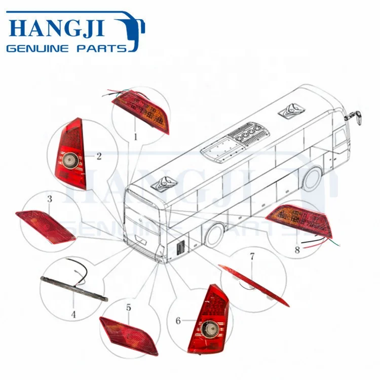 Hot Sale ZK6122HL Bus Parts Auto Lighting System Side Light China Bus Lights