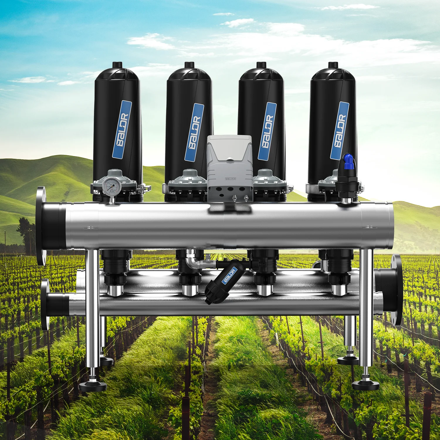 3 Inch T type Auto Backwash Agricultural Farm Irrigation System Agricultural Water Filter