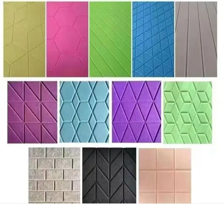 Wholesale Pet Felt Acoustic Panels Soundproof 100% Polyester Fiber Felt Panels Soundproof Self-adhesive Acoustic Panels