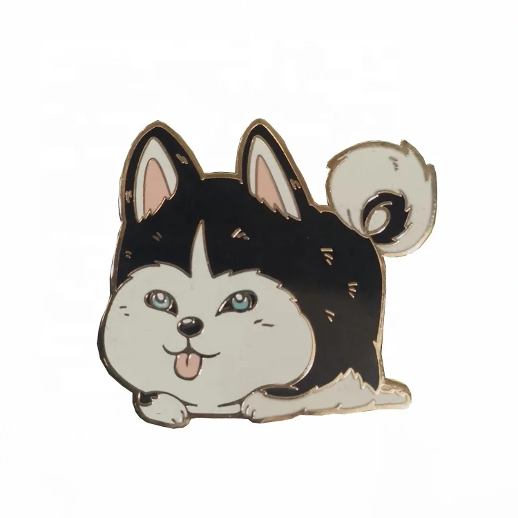 High Quality China Direct Factory Free Sample Cute Cartoon Dogs Cute Enamel Pin Hard Enamel Pins For Gifts