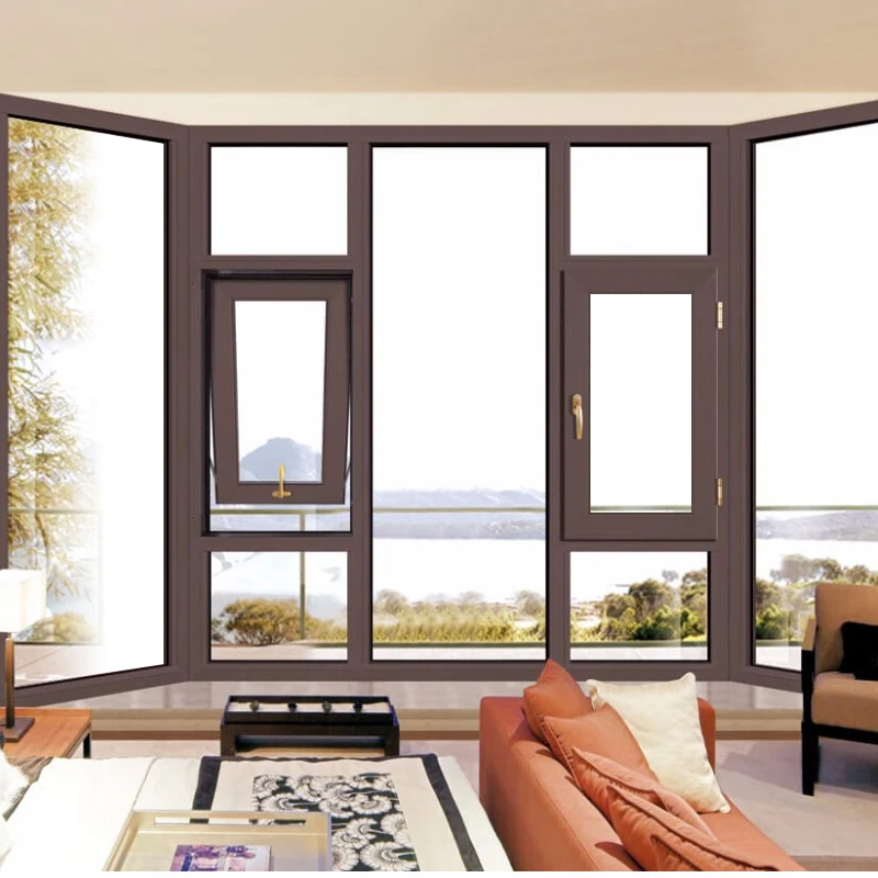 Custom House Glass Window Aluminium Bathroom Awning Frosted Glass Window Designs With Ventilation Louver Mesh