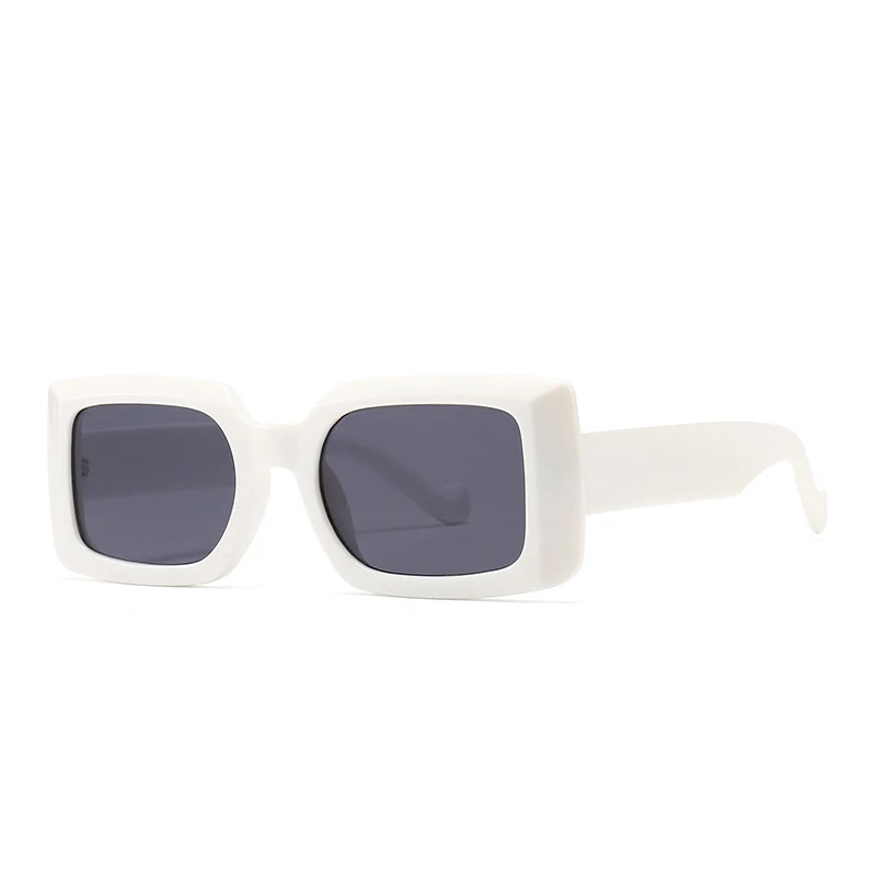  86386 Newest trendy sunglasses custom logo retro vintage thick frame small rectangle sunglass 2021 for women