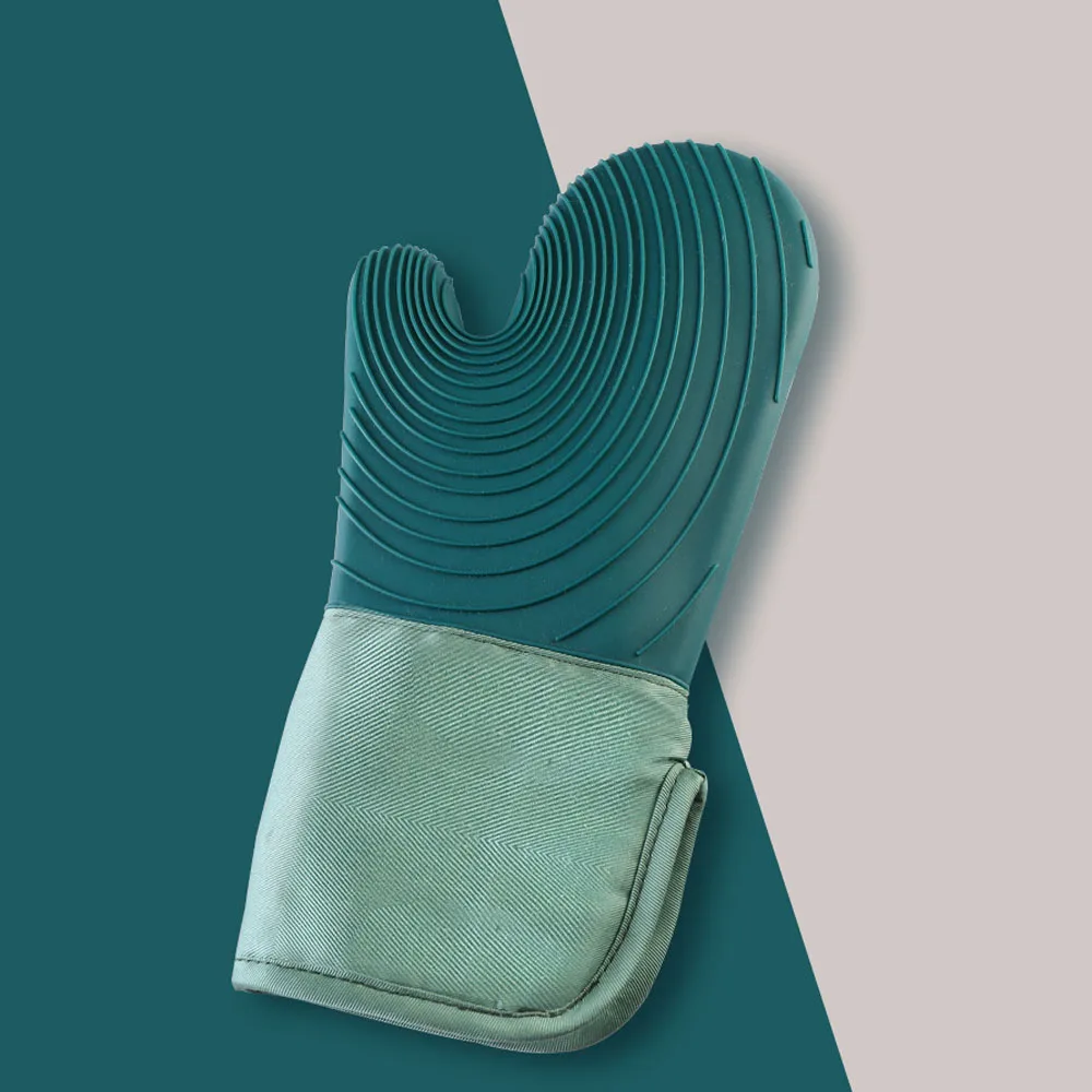 
New Arrival Thicken Silicone Baking Glove Heat Resistance Home Kitchenaid Pot Holders Set for BBQ Cooking Grill Oven Mitts 