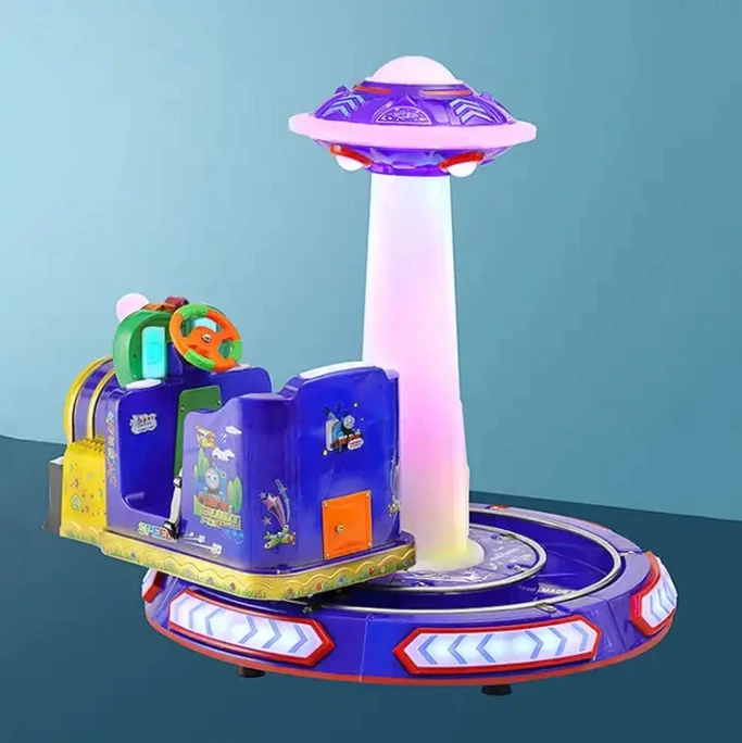Hot sale commercial amusement kiddie ride car interstellar train children coin operated rocking car for sale