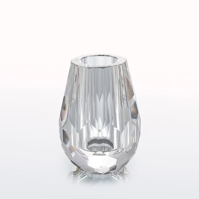 Modern Luxury Wholesale Set of 4 Cylinder K9 Crystal Tabletop Flower Vase For sale For Wedding Home Hotel Office Decor