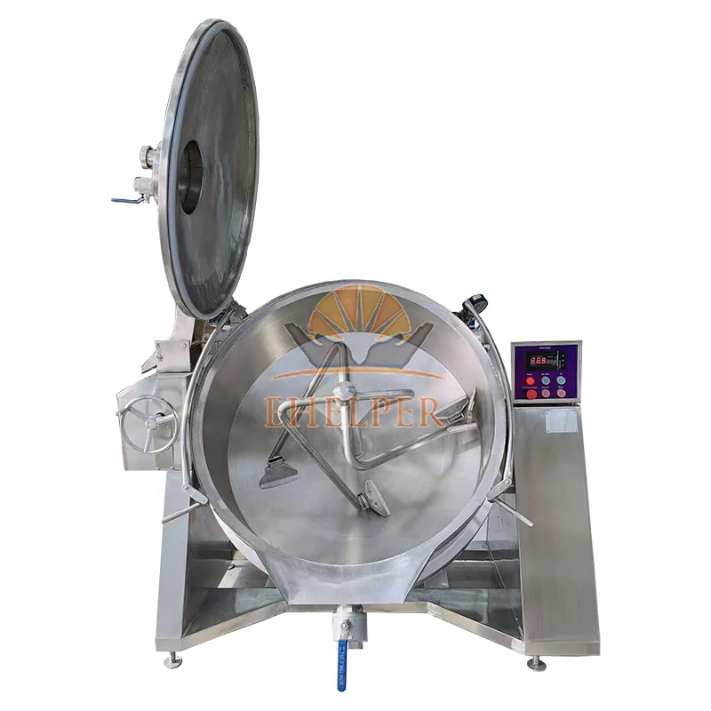 Hot Sale Chili Paste Industrial Electric Cooking Kettle Price Commercial Hot Sauce Mixer Cooking Kettle Jacketed Cooking Kettle