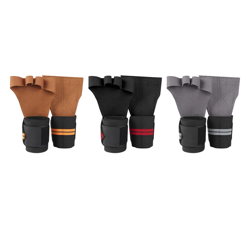 GYM Microfiber Hand Grips Weight Lifting Gloves for Barbell Pull Up Workout Bodybuilding