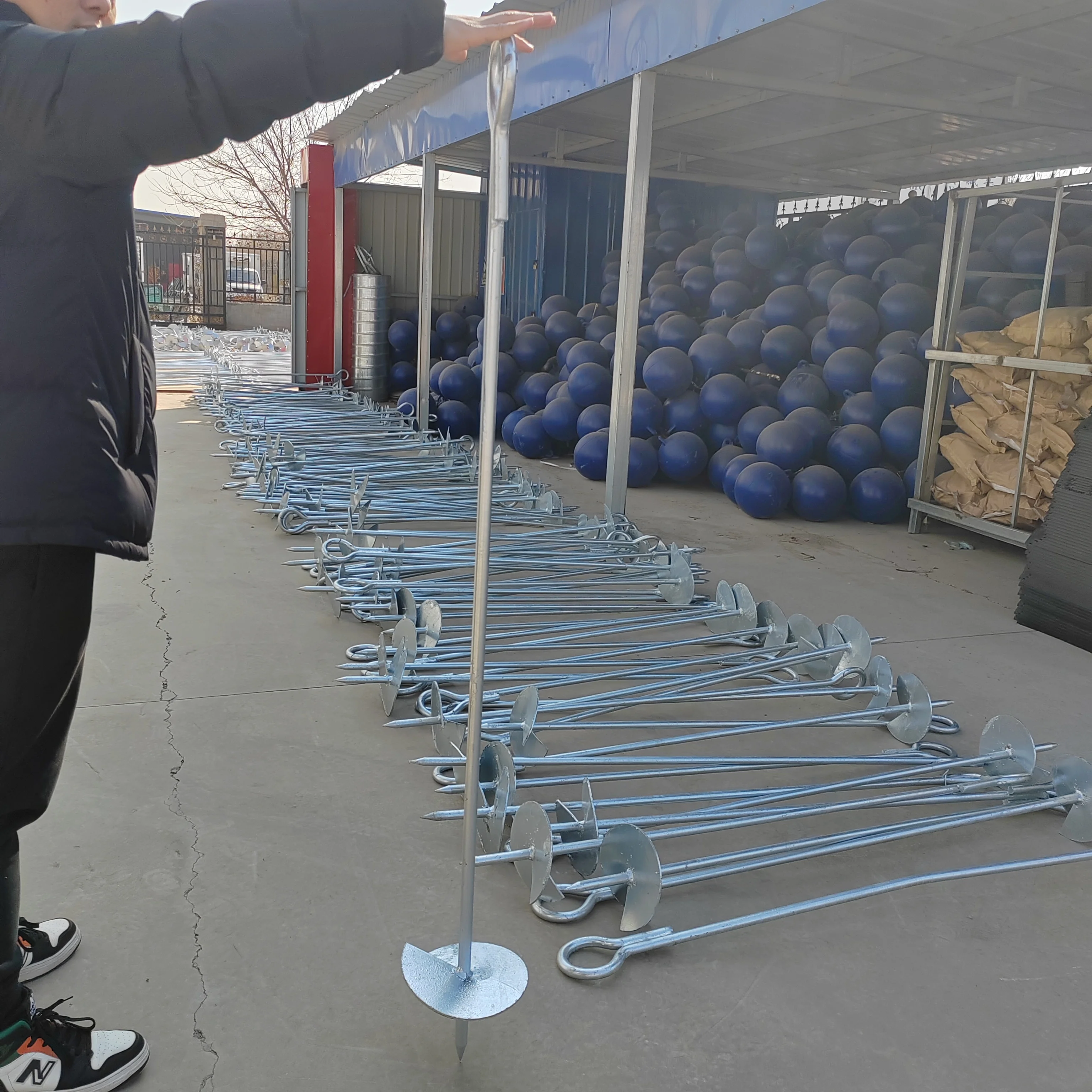 long 1.5m  rod diameter 20mm  weight 5kg auger anchor with high quality ship to door