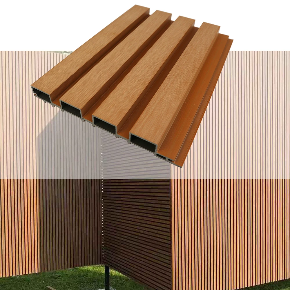 2022 WPC Exterior Outdoor Decorative Wall Cladding Panel Design Coextrusion Panel Wooden Siding Board Building Material