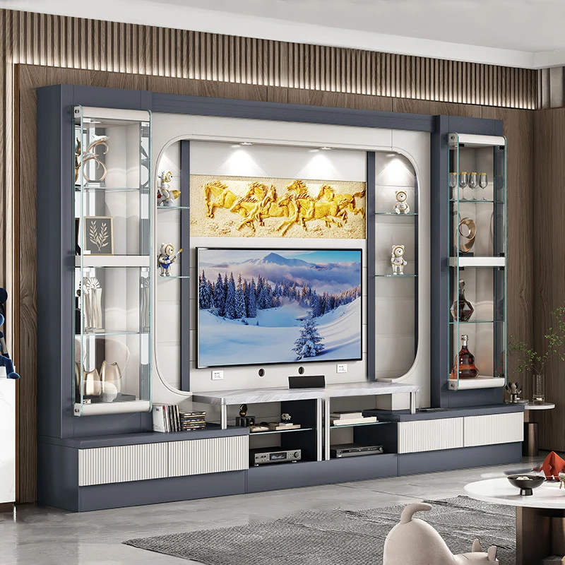 Meuble De Salon Tv Moderne Luxe Classic Luxury White Mdf Tv Stand Furniture Modern Home Wooden Living Room Wall Unit Tv Cabinet