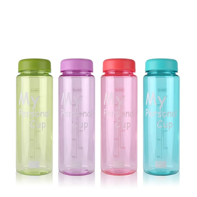 Custom 16oz 500ml 400ml 300ml plastic Voss Bottle Water bottles with cap for school kids Cafe Boba Tea Shop Juice drinks Bottle