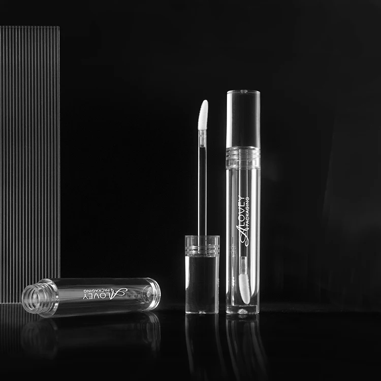 • Круглая форма частный ярлык контейнеры бальзам для губ 4 5 ML прозрачный блеск