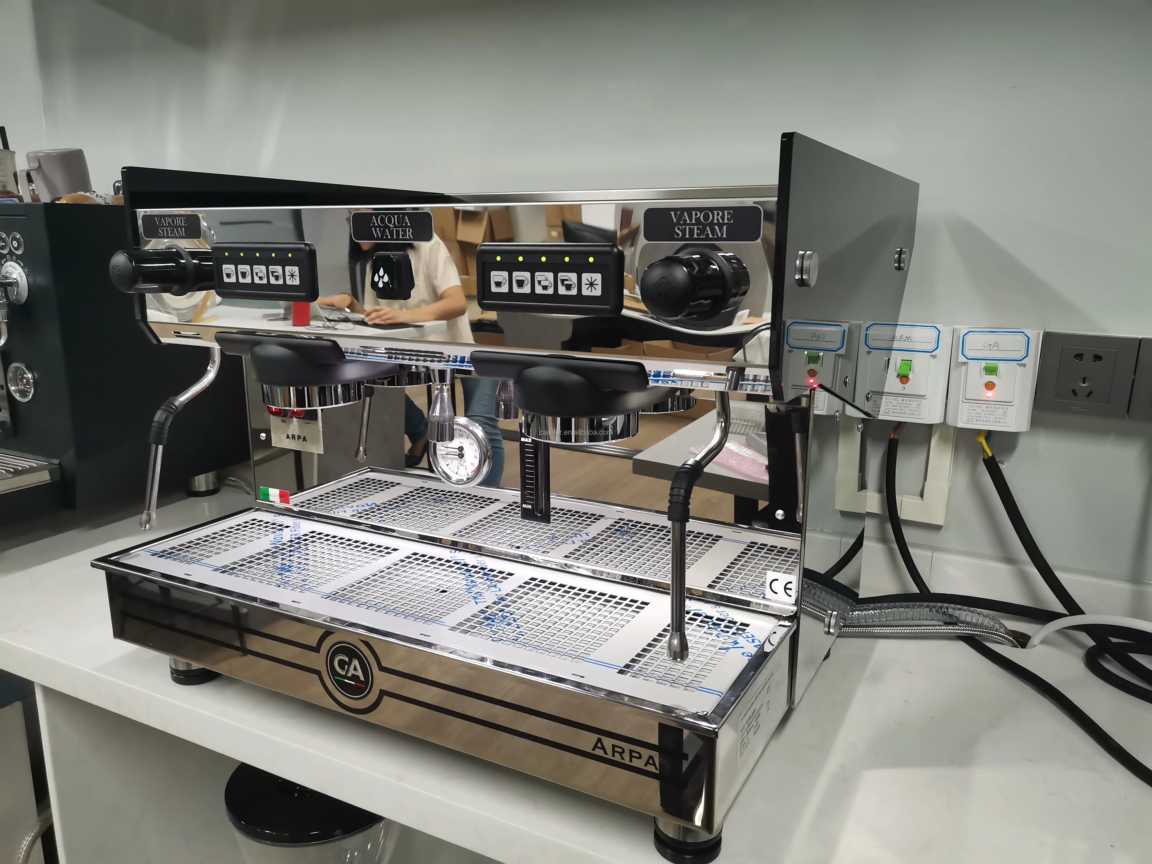 Профессиональная Коммерческая кофемашина Barista оптовая продажа двойные группы видимые Expresso