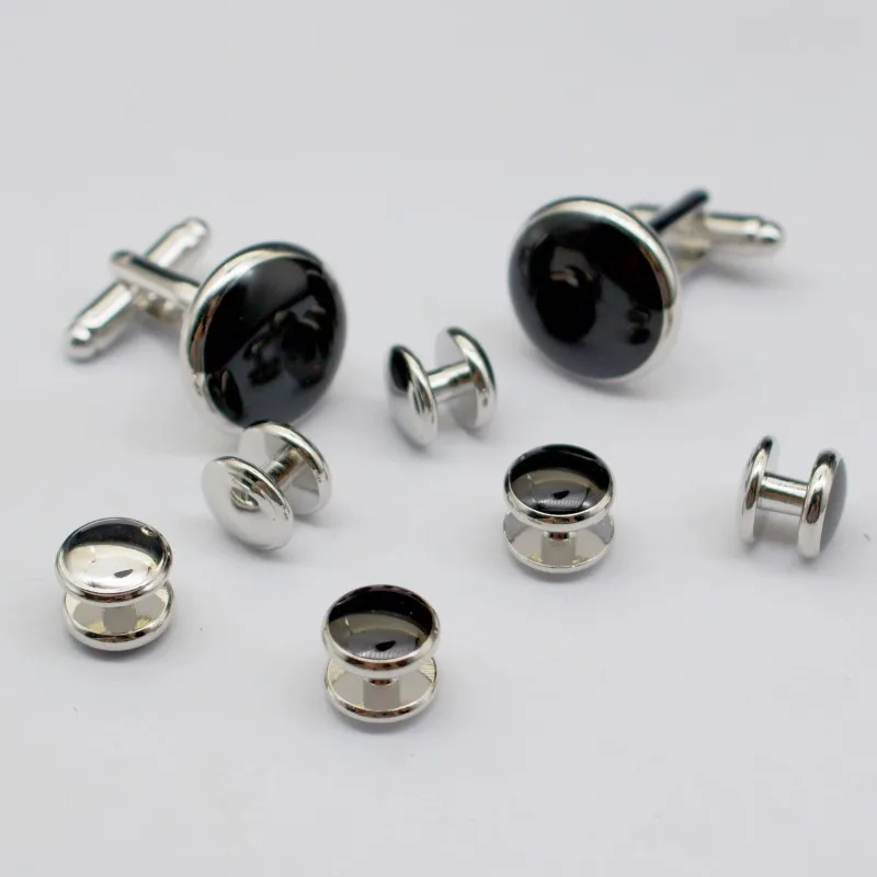 2024 new boyi   Amazon Hot Sale Classical Mens Cufflinks and Studs Set Tuxedo Shirts for Business Wedding