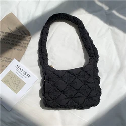 New products for autumn Creative design diamond shoulder bag for women fashion Soft shoulder small bag Cotton-padded sling bag