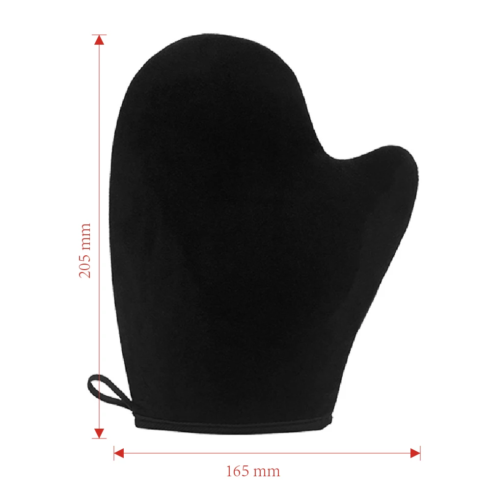 OEM Custom Color LOGO Dual Sided Super Soft Deluxe Velvet Tanning Mitt With Thumb Self Tanning Mitt
