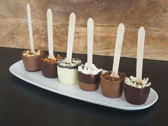 Wholesale Sweet Chocolate Stirers Hot Cocoa and Marshmallow Confection Food Instant Coffee Accessories