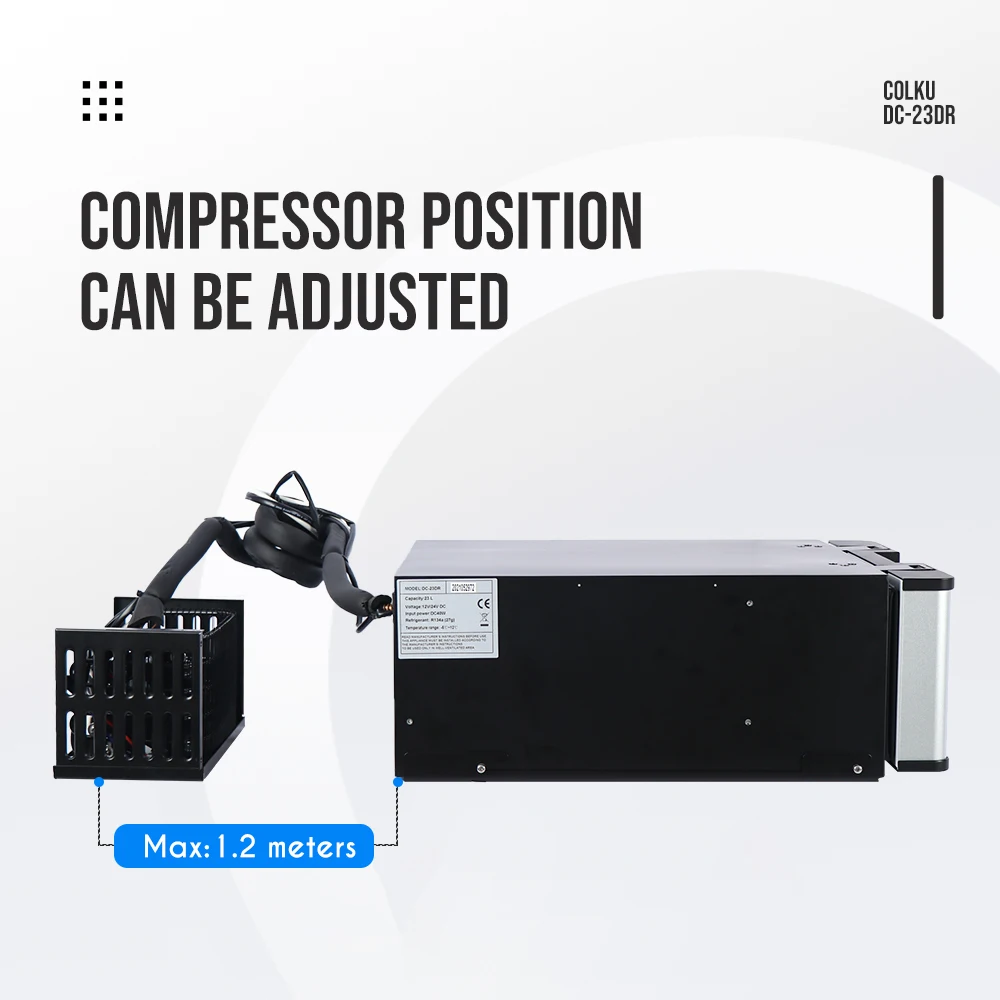 Hot Sale 23L Car Refrigerator Drawer Rv Fridge 12V Marine Fridge with Stainless Steel Track