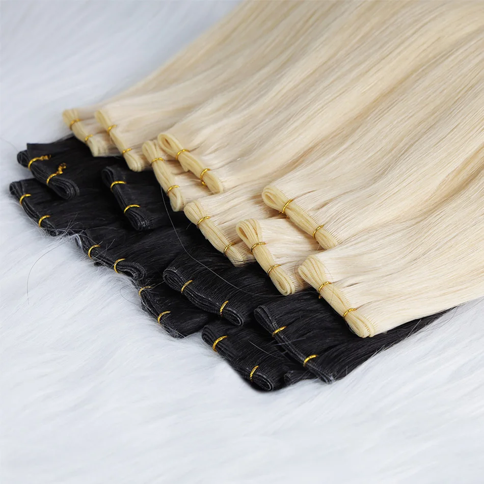 BHF New Thin Flat Light Invisible Weft Genius Wefts Can Be Cut Genius Hair Weft Human Hair Extensions No Return Hair