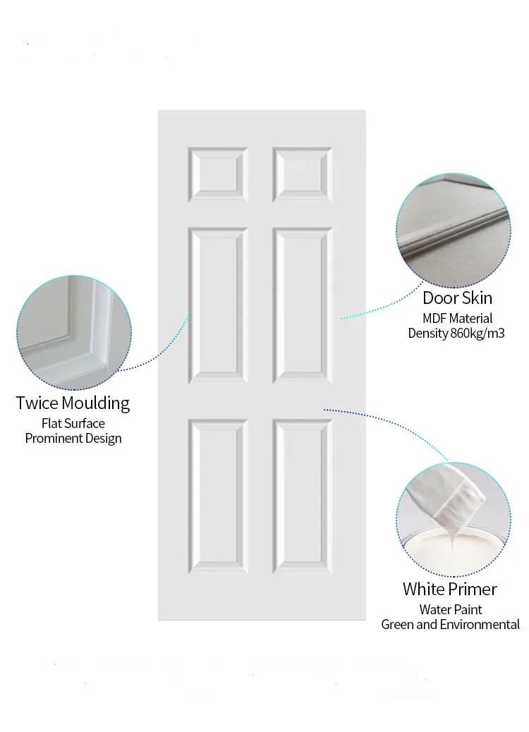3mm white primer MDF door skin